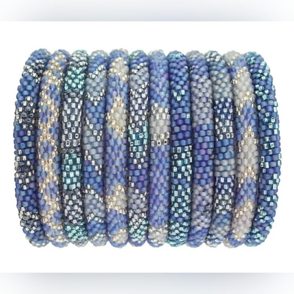 BOARDWALK -Original Roll-On® Bracelets, 7" round, made in Nepal #2 (3 pieces) - Picture 2 of 5